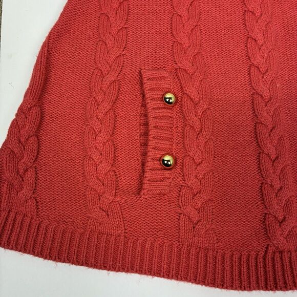 Janie and Jack Poncho Sweater Girls Ribbed Cable Knit Sz 2T Outerwear Holiday - Picture 2 of 7